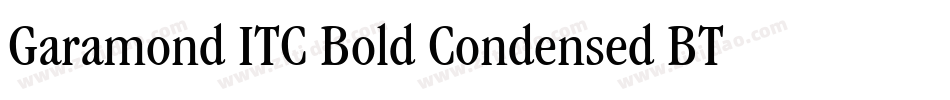 Garamond ITC Bold Condensed BT字体转换